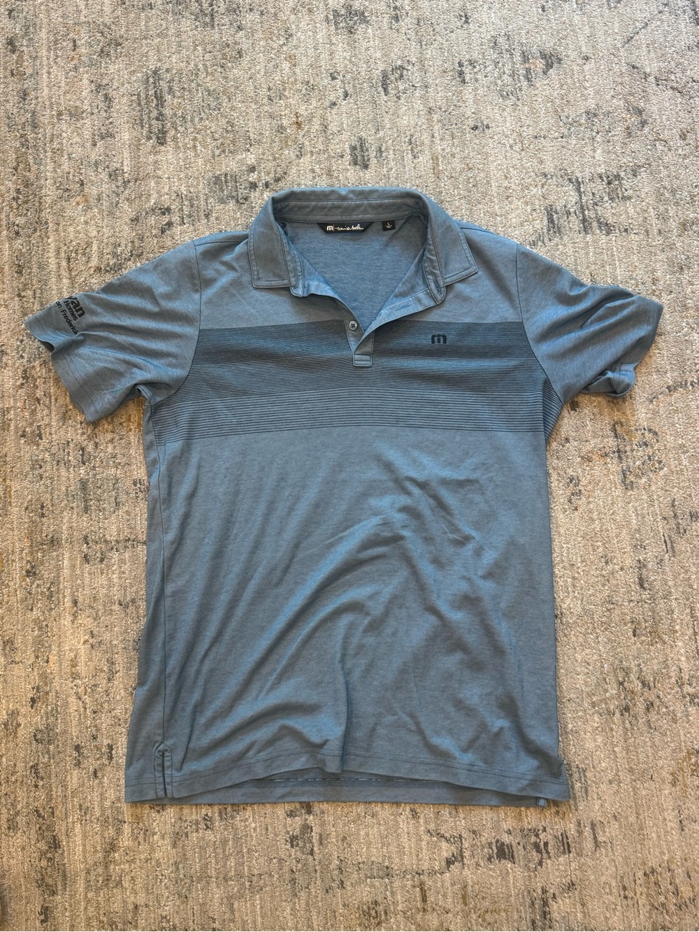 Mizzen+Main Heathered Slate Blue Polo